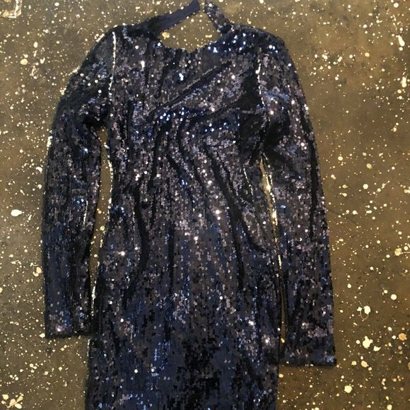 superdown Cindi Sequin Mini Dress Blue Embellished Party Sexy XXS NWT $70 - Picture 7 of 7